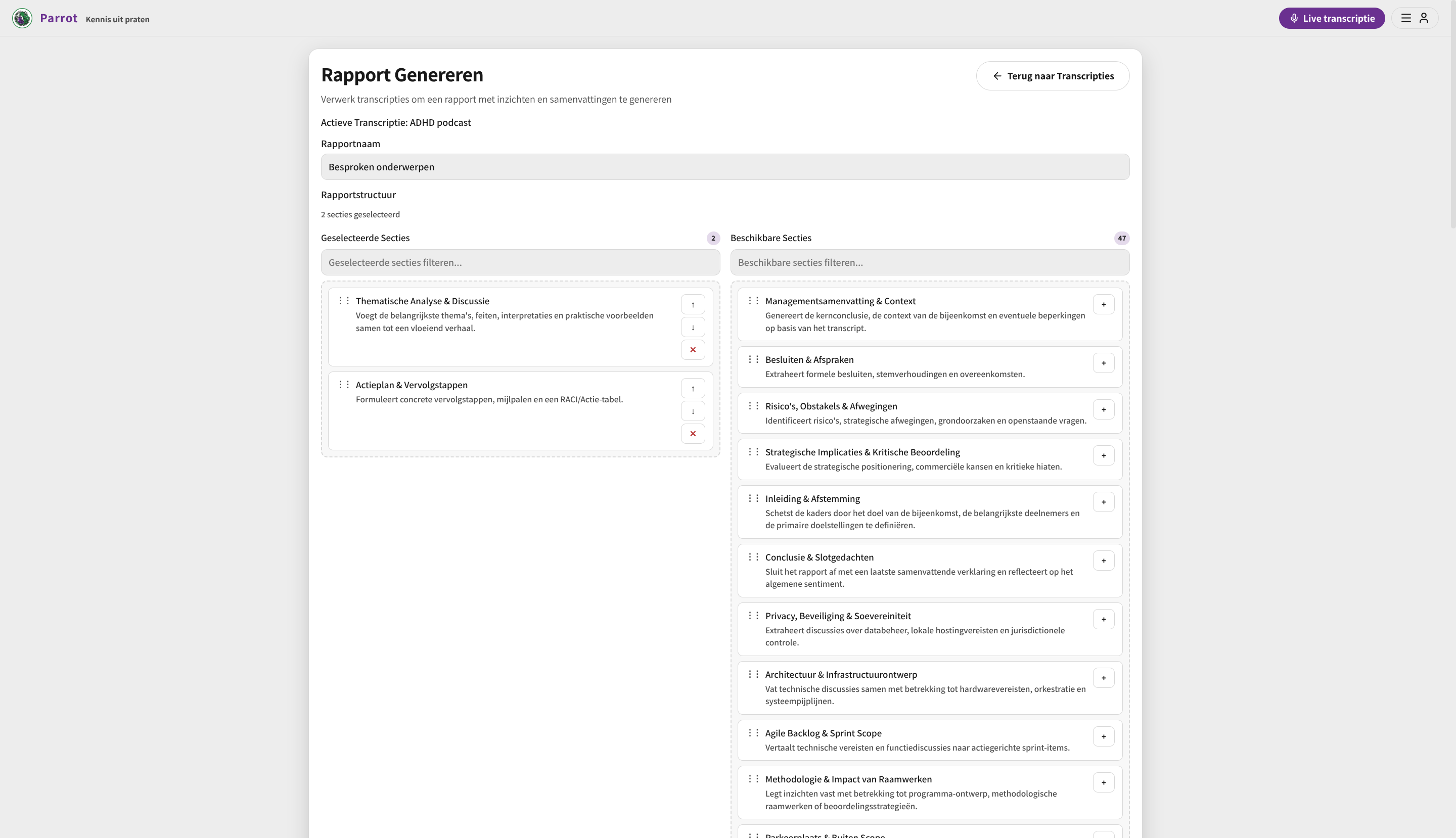Live Dashboard